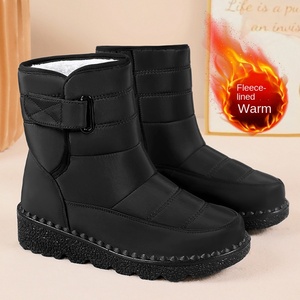 Stivali Invernali da <span class=keywords><strong>Donna</strong></span> in Cotone, Foderati in Pile, Stivali Lunghi Imbottiti, Taglie Grandi, Scarpe Leggere in Poliuretano, Stivaletti Caldi da Neve - Product Image 1