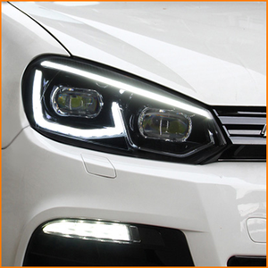 Conjunto de Faros LED para VW Golf 6 MK6 5k1, Estilo MK8, Lente de Proyector Dual Bi-LED, Señal de Giro Secuencial, DRL, Plug and Play, 2009-2012 - Product Image 5