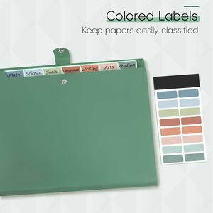 Accordeon-maporganizer met 8 uitbreidbare vakken en labels, draagbare map voor papier, geschikt voor school en kantoorbenodigdheden - Product Image 4