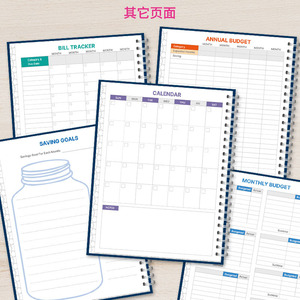 Large and Monthly Bill <b>Organizer</b> Premium Hardcover Planner Book for Savings Budget Tracker with Stickers - Product Image 6