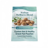 Sachets Mylar Personnalisés Refermables Qualité Alimentaire Plastique Scellé sur 3 Côtés Anti-Humidité pour Emballage de Noix et Snacks Certifié FDA