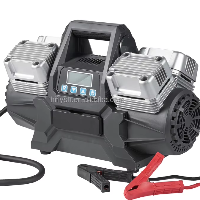 Heavy Duty 350L Case Compressor Double Cylinders 200PSI Tire Inflator Heavy  Duty Air Compressor 12/24V Digital Tyre Truck SUV