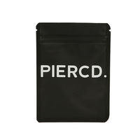 Sacs pochette d'emballage en mylar noir personnalisé en feuille d'aluminium refermable sur 3 côtés, anti-odeur, avec fermeture éclair