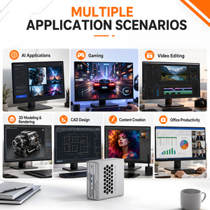 Mini-PC AI-Workstation AMD Ryzen AI <span class=keywords><strong>Max</strong></span>+ 395 Radeon 8060S 16C/32T 128GB LPDDR5X 4x PCIe 4.0 SSD 10G+2.5G LAN OpenClaw <span class=keywords><strong>Computer</strong></span> - Product Image 6