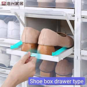 Haixin 3 cái dễ dàng lắp ráp nhựa hộp giày ngăn kéo loại lưu trữ trong suốt hộp giày rõ ràng hộp giày - Product Image 2