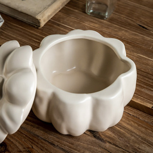 Ciotola Vintage in ceramica da 4.5 pollici squisita tazza di zuppa usa e getta con <span class=keywords><strong>zucca</strong></span> - Product Image 3