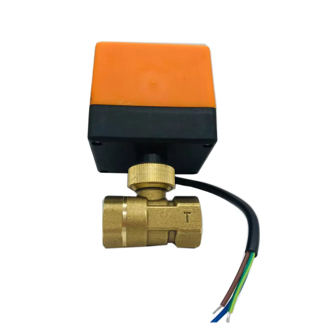 DN15 1/2" Electric Automatic Motor Water Flow Control motorized Brass Ball Valve