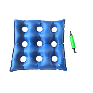 Anti Bedsore PVC Square 9 Hole <b>Inflatable</b> <b>Seat</b> <b>Cushion</b> Breathable For Hips Office Bed Use Blue - Product Image 1