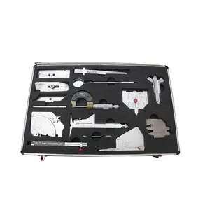 Herramientas de soldadura de acero inoxidable, Kit de Medición, regla de soldadura, 13 piezas
