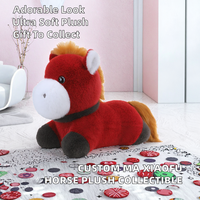 Peluche personnalisable Ma Xiaofu - Mascotte du zodiaque cheval avec rembourrage en coton PP, hauteur 11-30 cm - Cadeau de collection adorable