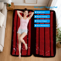 Selimut Terapi Cahaya Merah Inframerah LED Sauna Tubuh Penuh Salon Kecantikan Pereda Nyeri 660nm 850nm Kantong Tidur Pod Matras Cahaya PDT