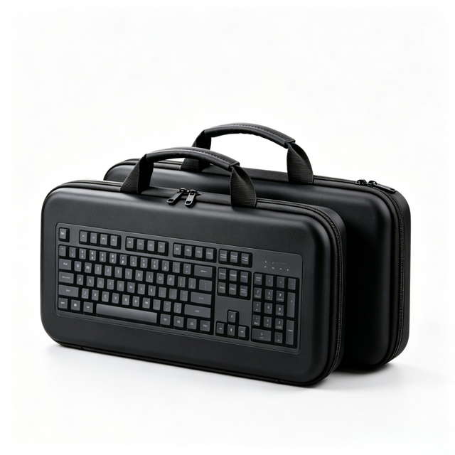 Tailored Design OEM Brand Waterproof Digital Keyboard Carry Case Durable Oxford Fabric Zipper Hard Case for Industry Keyboard