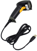 Pemindai ponsel pintar Android berkabel USB 1D 2D 32-bit tampilan hitam mesin POS seluler pembaca kode QR Supermarket pemindai genggam hitam