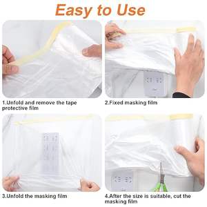 <span class=keywords><strong>Carta</strong></span> per mascheratura per pittura pellicola per mascheramento per Auto vernice adesivo pellicola protettiva rotolo per verniciatura copertura carrozzeria Auto - Product Image 3