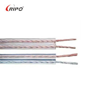 Cable de Altavoz RIPO Transparente y Flexible de 2 Núcleos, Par Trenzado, con Revestimiento de PVC Suave para HDTV, Computadora y Monitor