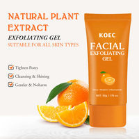 Gel exfoliant enzymatique hydratant pour le visage KOEC Orange VC, nettoyant en profondeur, hydratant, gel exfoliant, élimine les points noirs