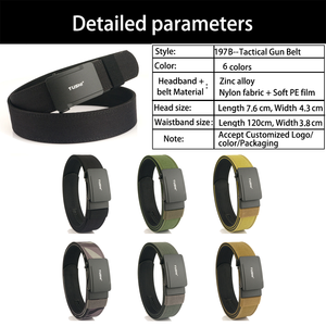 Cinturón Táctico Reforzado Towyelorn <span class=keywords><strong>197B</strong></span> de 120 cm, de Nailon Resistente con Hebilla de Liberación Rápida de Aleación y Bloqueo Automático, para Uso General (EDC) - Product Image 2