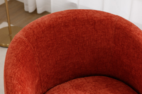Luxuriöser nordischer moderner Akzentstuhl für Schlafzimmer, kleine Räume, Esszimmer – gepolsterter Stoff-Barrel-Stuhl für Wohnzimmer und Hotelmöbel