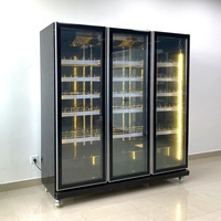 Supermarkt 3-deurs rechtopstaande commerciële koelvitrine gegalvaniseerd staal +2°C koelvitrine voor dranken