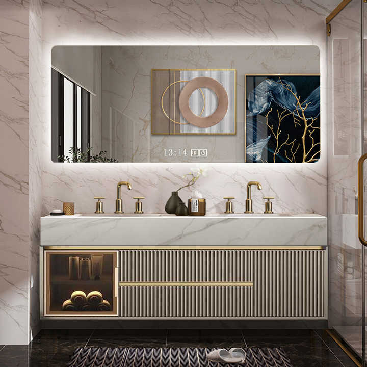Curated visual reference: Gallery Detail: Modern Luxury Bathroom Cabinet Bathroom Vanity With Sintered Stone