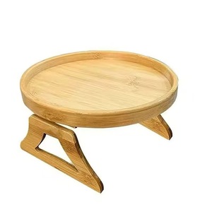 Mesa auxiliar portátil plegable para sofá, tipo puf, con bandeja redonda, para uso transfronterizo - Product Image 5