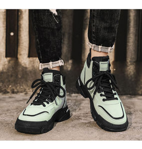 2026 Fall New Men’s British Style Retro Work Yellow Boots High Top Outdoor Waterproof Leather Boots For Wholesale - Product Image 6