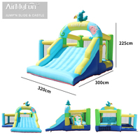 Chine usine en plein air enfant jouet Combo gonflable videur maison Pastel saut château pour enfants gonflable videur toboggan aquatique