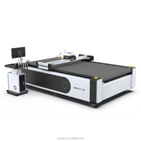 Traceur de découpe numérique CNC à table plate pour carton ondulé, avec couteau oscillant et lame circulaire fixe, pour boîtes en carton