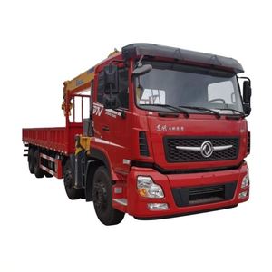Dongfeng 8X4 Flatbed Truck Mounted 14 Ton Telescopic <b>Boom</b> Crane for Garden Seedling Transplantation - Product Image 1