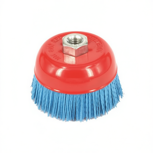 Brosse à tasse en nylon Ttake 180 mm bleue, filetage M14, 12500 tr/min pour le nettoyage des métaux - Product Image 2