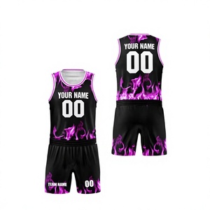 Mens Basketball Custom Jersey Set Striped Print Pattern with Custom Name Number and Logo Team Uniform - Product Image 1