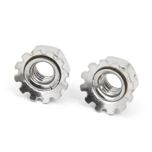 Tuercas de Seguridad Tipo K M3 M5 M6 de Acero Inoxidable/Acero al Carbono con Recubrimiento de Zinc/Níquel, Tuercas Hexagonales con Bloqueo de Dientes Externos - Product Image 3