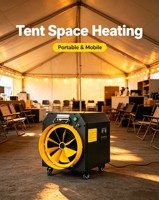 Chauffage mobile industriel électrique 10KW avec roulettes pour serre, atelier, entrepôt