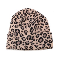 Best-seller Chapeau Jacquard Léopard pour femme Chapeau d'hiver polyvalent à la mode Impression numérique E-Commerce transfrontalier Article chaud