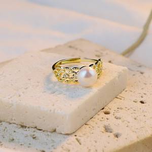 <span class=keywords><strong>Bague</strong></span> en pierre de verre naturelle élégante de conception originale, faite à la main, luxueuse, ajustable - Product Image 6