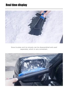 Raspador De Gelo Do Carro Escova De Limpeza Auto Inverno Raspador De Gelo Com Escovas Para Raspador De Escova De Neve Do Carro - Product Image 6