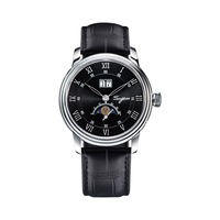 Haute qualité vintage 316L acier inoxydable mouette verre saphir phase de lune mécanique mouvement automatique montre homme à vendre