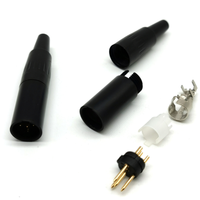 Connecteur XLR mini 4 broches plaqué or mâle et femelle