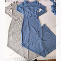 Nouveautés 2026 : Ensemble de vêtements pour femmes grandes tailles, Robe longue maxi décontractée et moulante en tissu doux, style loungewear, personnalisable avec logo