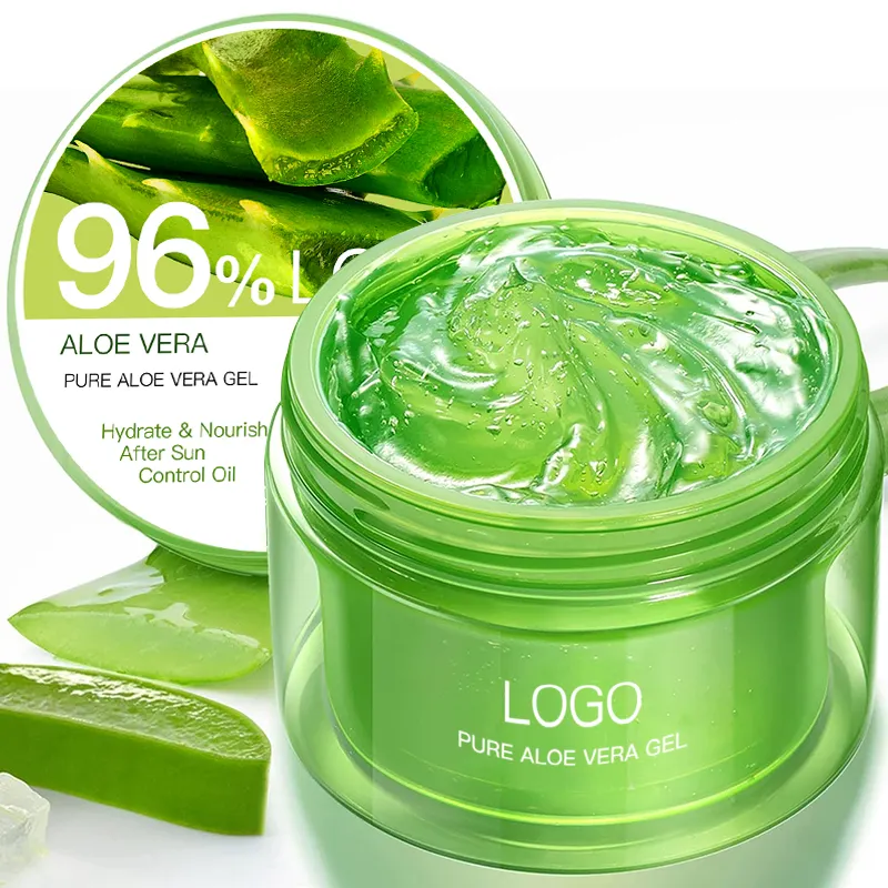 OEM Natural Organic 96% Pure Aloe Vera Gel lenitivo idratante Gel di Aloe Vera per idratante viso dopo il sole