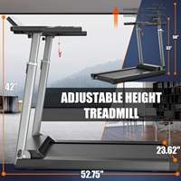 Tapis roulant pliable multifonctionnel électrique portable avec écran LED, hauteur réglable, pour adultes et enfants