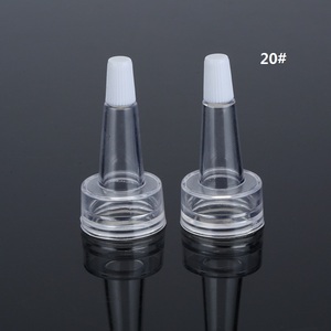 Tapa cuentagotas de punta dispensadora <span class=keywords><strong>13</strong></span> #20 # forma acampanada de cuerno tapa de plástico transparente para ampolla botella de penicilina 13MM 20MM - Product Image 3