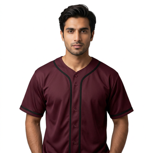 Latest designs Men Baseball Jersey custom logocolor breathable comfortable high quality Baseball Jersey with anti wrinkle - Product Image 1