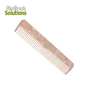 Benutzer definiertes Logo Handmade Pink Curved Cellulose acetat Schildpatt Mini Wide Tooth Comb 4mm Acetate Comb Natural