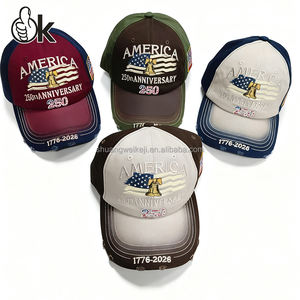 หมวกคาวบอยปักลายดิสเทรส ลิเบอร์ตี้ เบลล์ ฉลองครบรอบ 250 ปี ประกาศอิสรภาพสหรัฐอเมริกา ดีไซน์เนอร์ ผ้าฝ้าย ปีกหมวกนุ่ม ล้างทำสี แต่งหัวเข็มขัด - Product Image 6