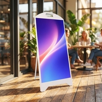 Letrero LED con Ruedas para Interiores, Tótem Publicitario Digital Portátil para Centros Comerciales