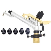 Arroseur de pistolet de pluie en laiton réglable de 1.5 ''Rotation de 360 degrés pour l'agriculture et l'irrigation d'arrosage de jardin