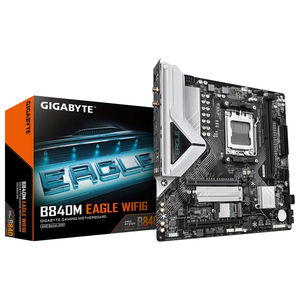 กิกะไบต์ B840M Eagle WIFI6 AMD <span class=keywords><strong>AM5</strong></span> LGA 1718เมนบอร์ด MATX DDR5 PCIe 5.0 USB-C WIFI6รองรับโปรเซสเซอร์7000/8000/9000 - Product Image 1