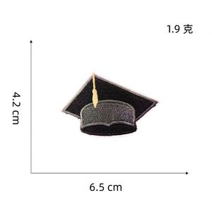 Iron on Embroidery Senior Year Doctoral Cap Gown Patch - Product Image 3