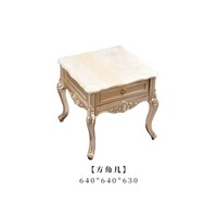 Canapé en cuir et bois massif de style français, luxe léger, canapé de style royal européen, canapé pour salon de villa ou grand appartement